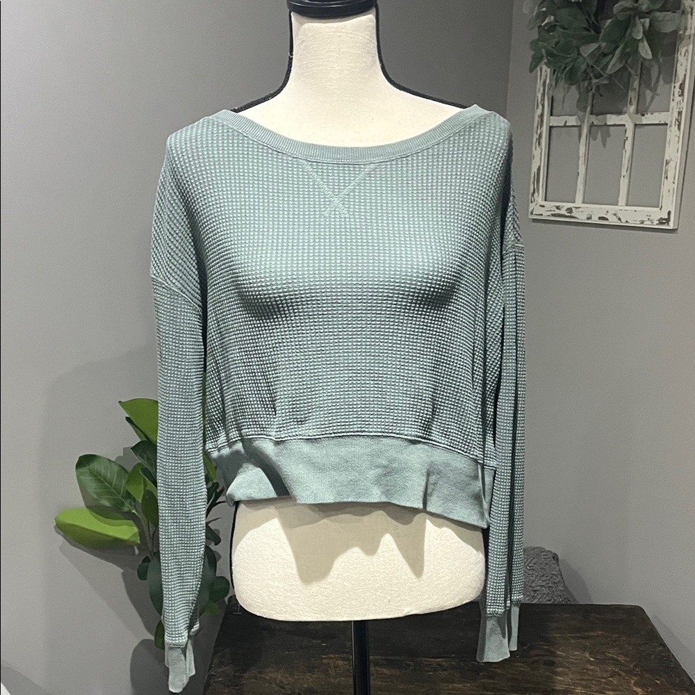 Offline by Aerie Waffle Knit Cropped Top